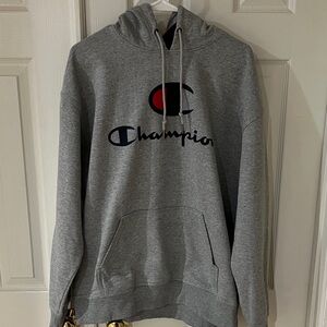 Champion Men's Gray Hoodie with Logo